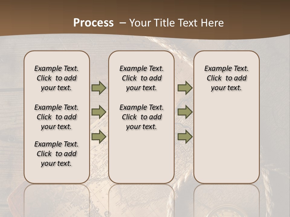 Compass And World Map PowerPoint Template