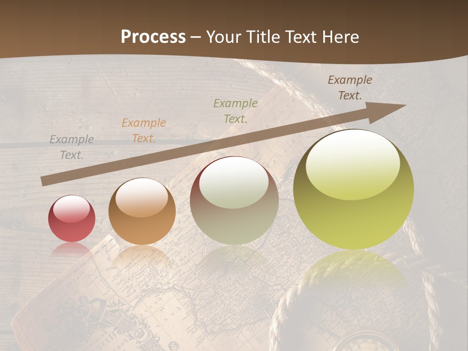 Compass And World Map PowerPoint Template