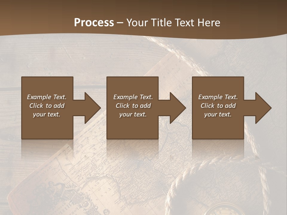 Compass And World Map PowerPoint Template