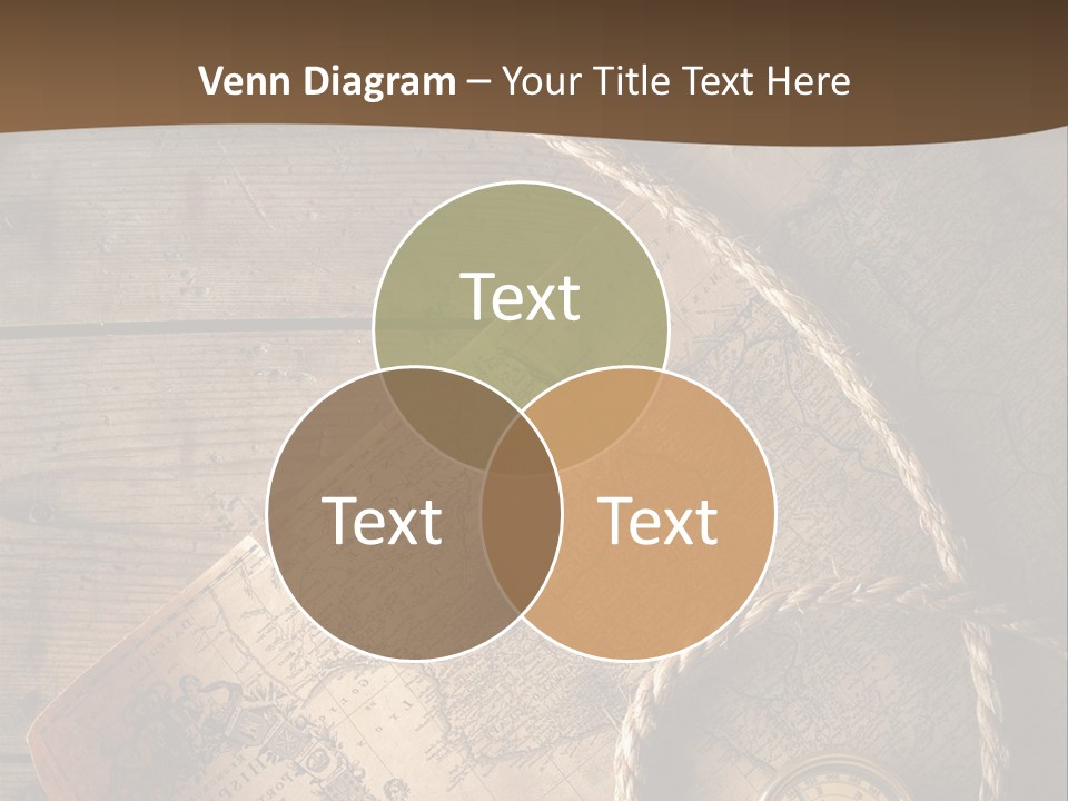 Compass And World Map PowerPoint Template