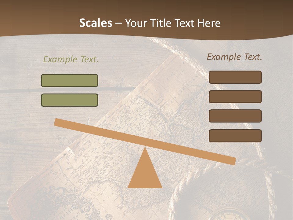 Compass And World Map PowerPoint Template
