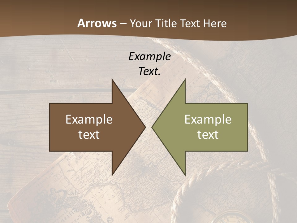 Compass And World Map PowerPoint Template