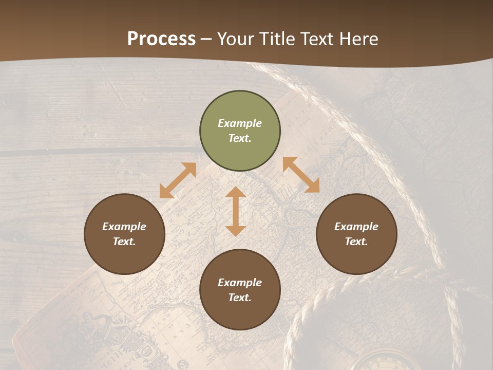 Compass And World Map PowerPoint Template