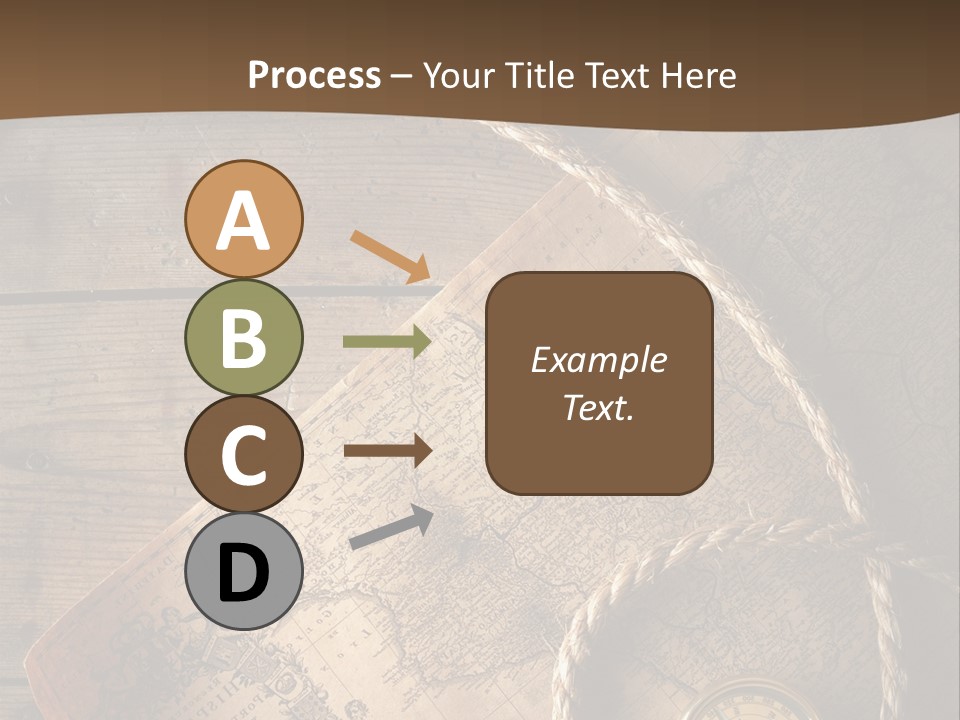 Compass And World Map PowerPoint Template