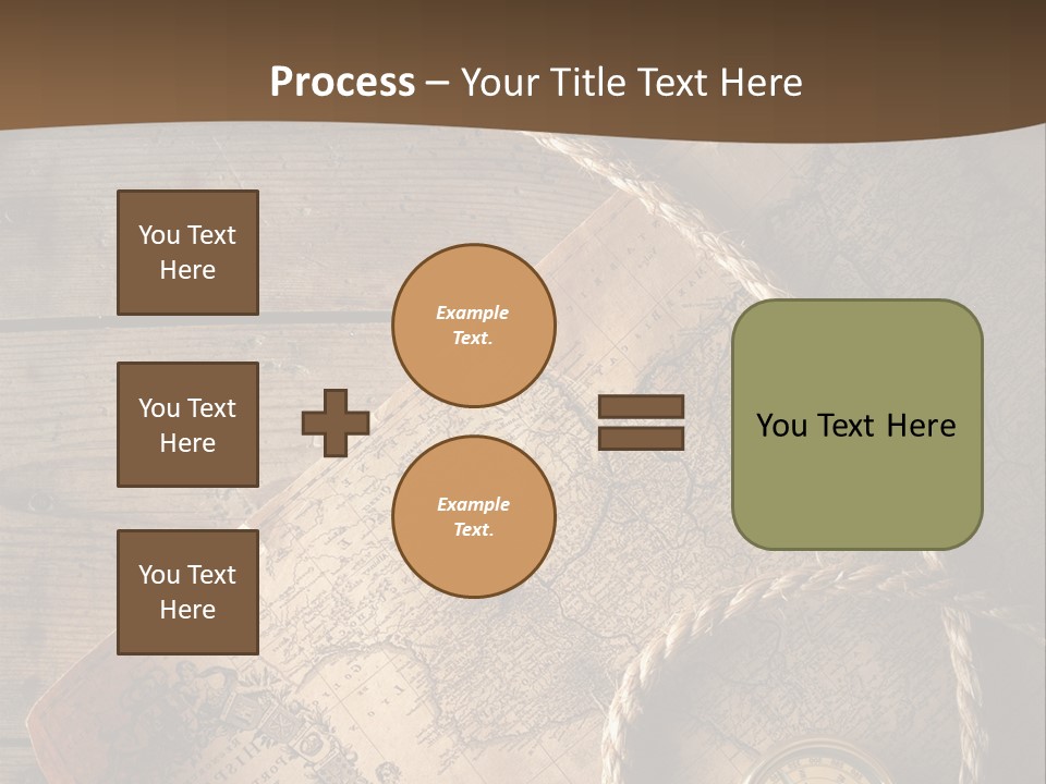 Compass And World Map PowerPoint Template