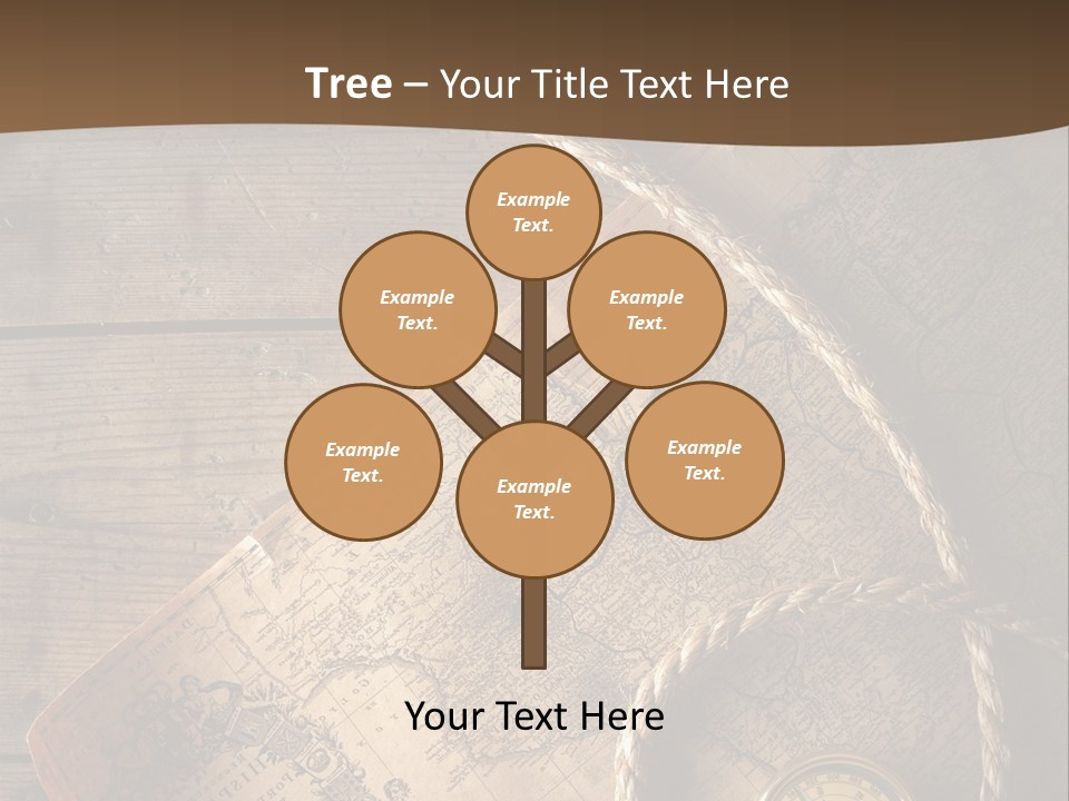Compass And World Map PowerPoint Template