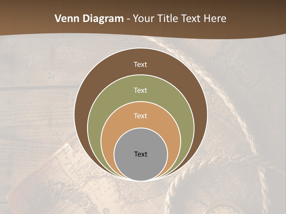 Compass And World Map PowerPoint Template