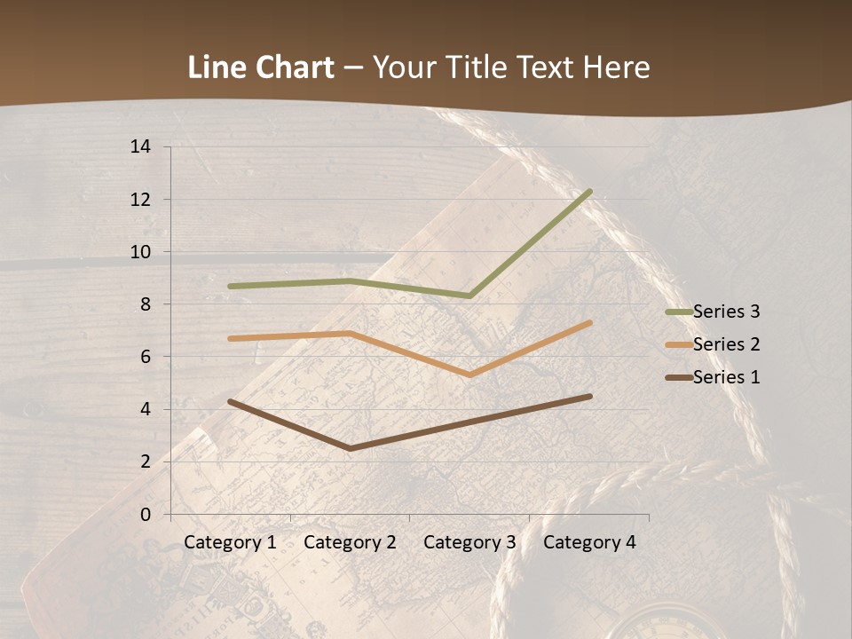 Compass And World Map PowerPoint Template