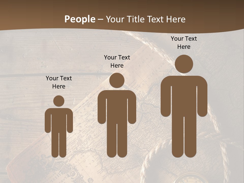 Compass And World Map PowerPoint Template