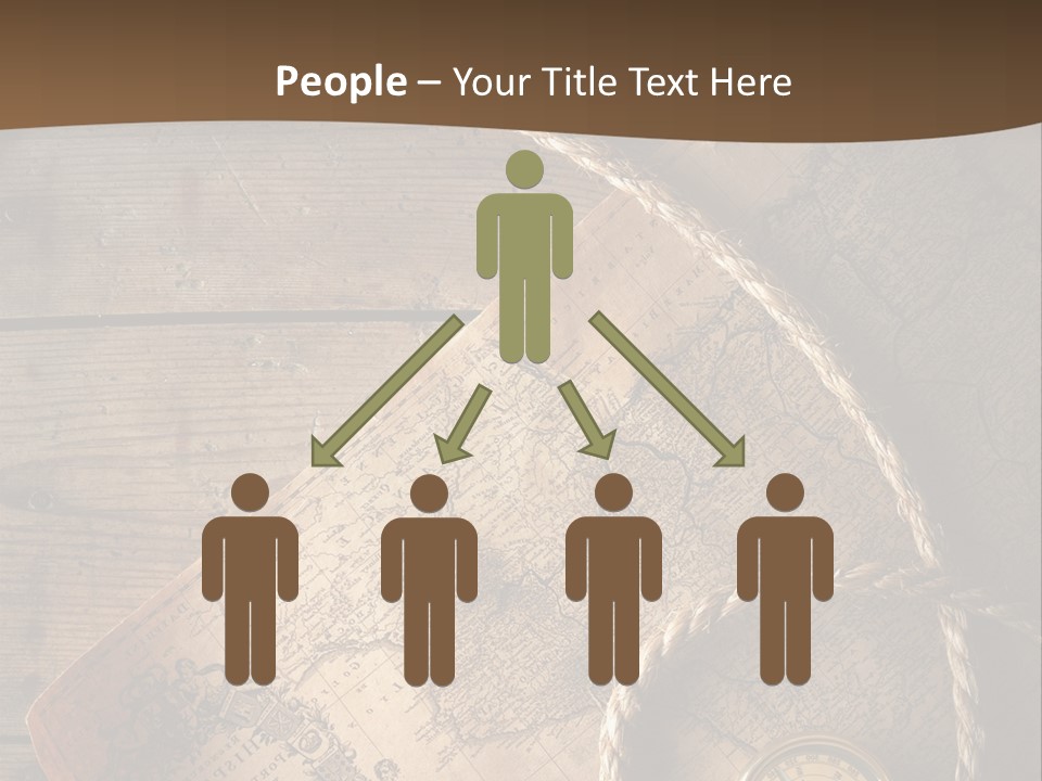 Compass And World Map PowerPoint Template