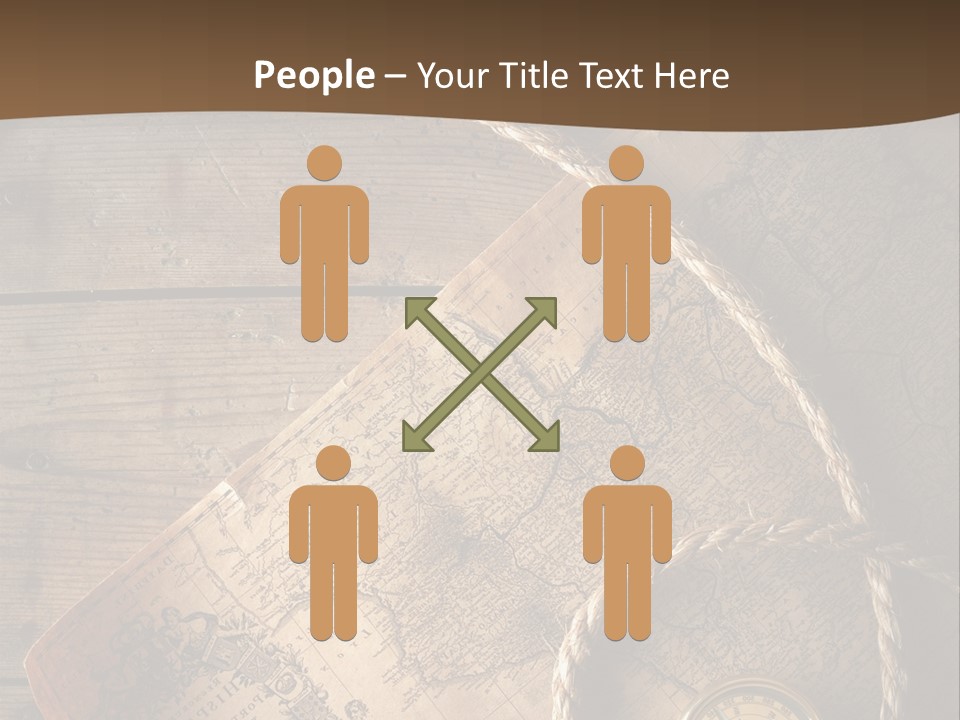 Compass And World Map PowerPoint Template