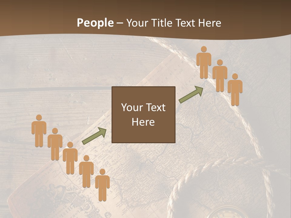 Compass And World Map PowerPoint Template