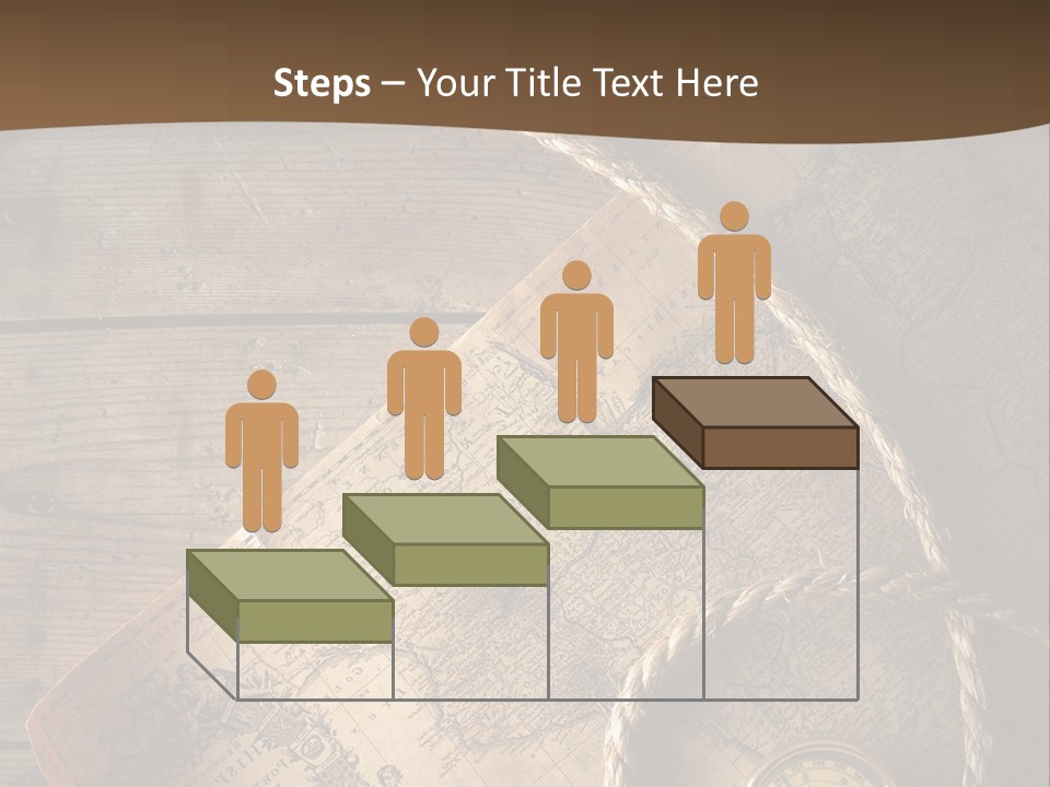 Compass And World Map PowerPoint Template