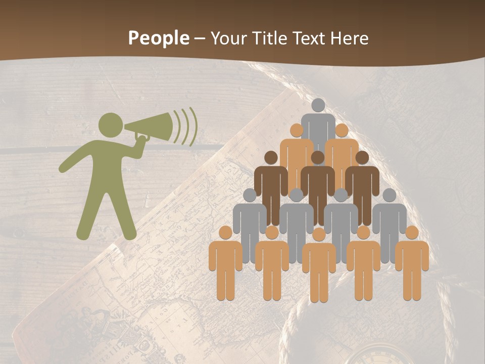 Compass And World Map PowerPoint Template