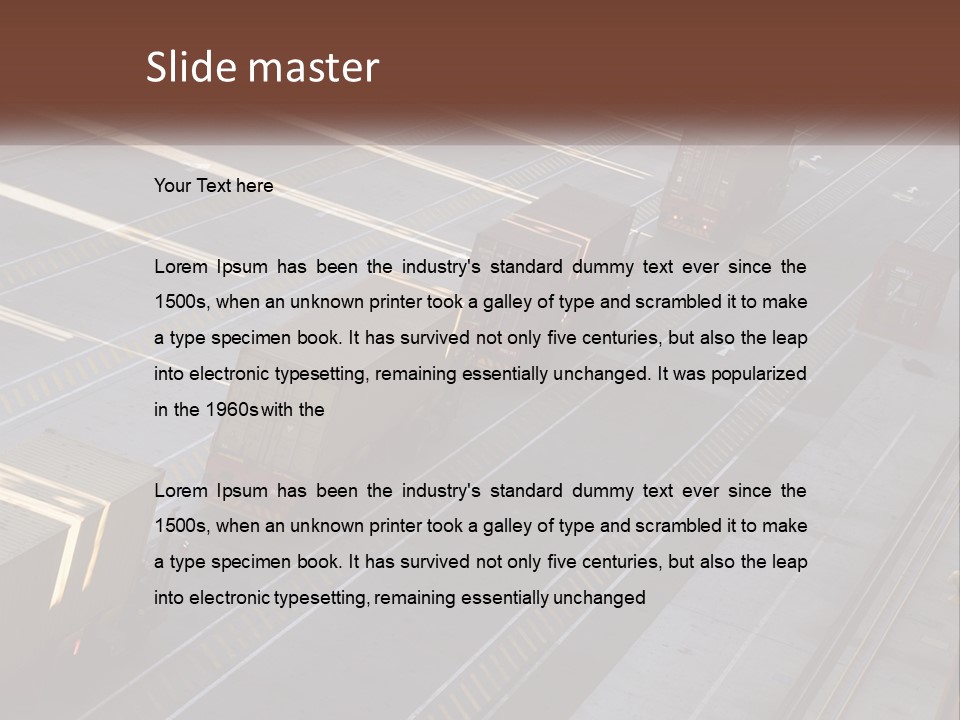 Containers In The Port PowerPoint Template