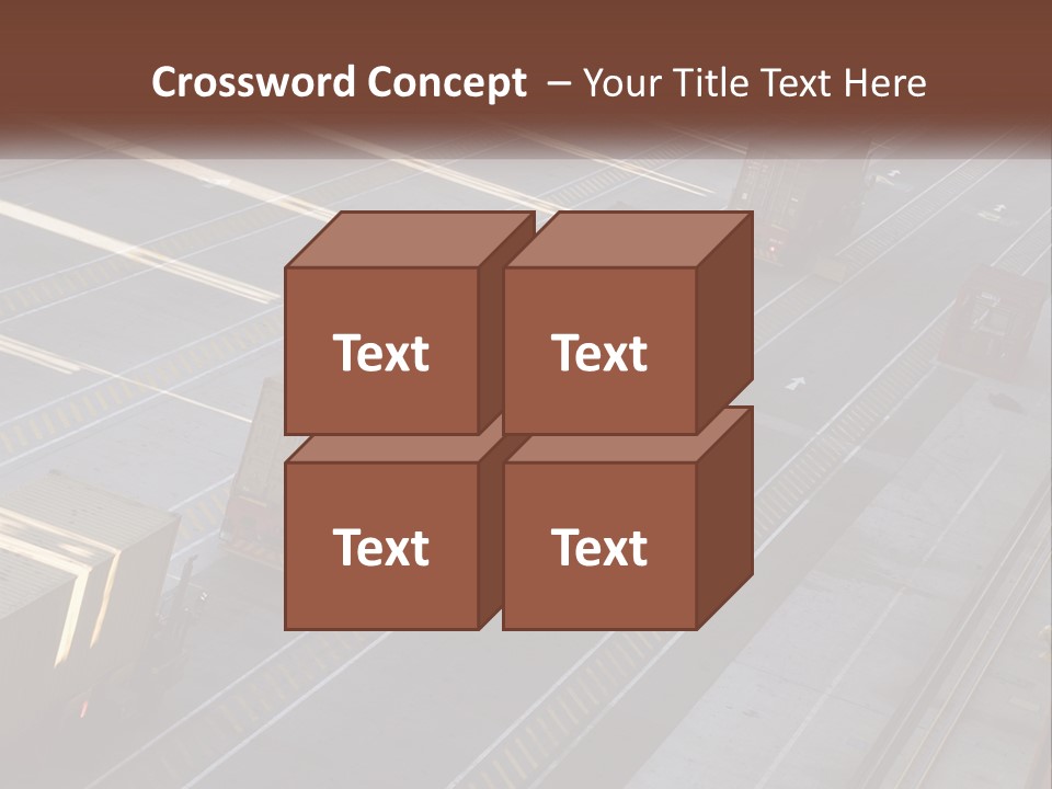 Containers In The Port PowerPoint Template