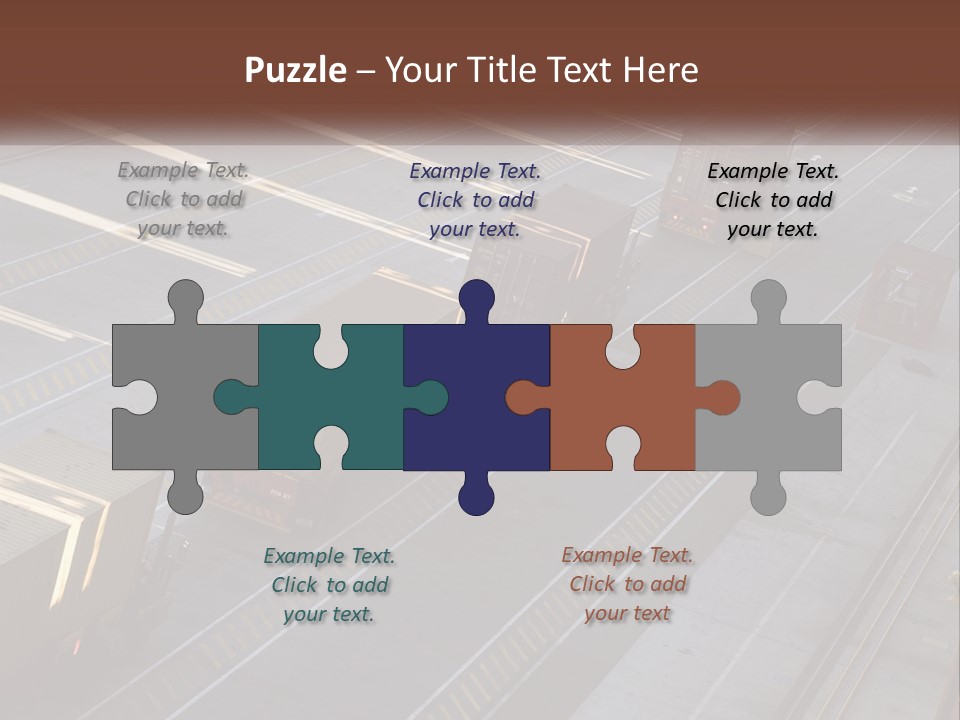 Containers In The Port PowerPoint Template