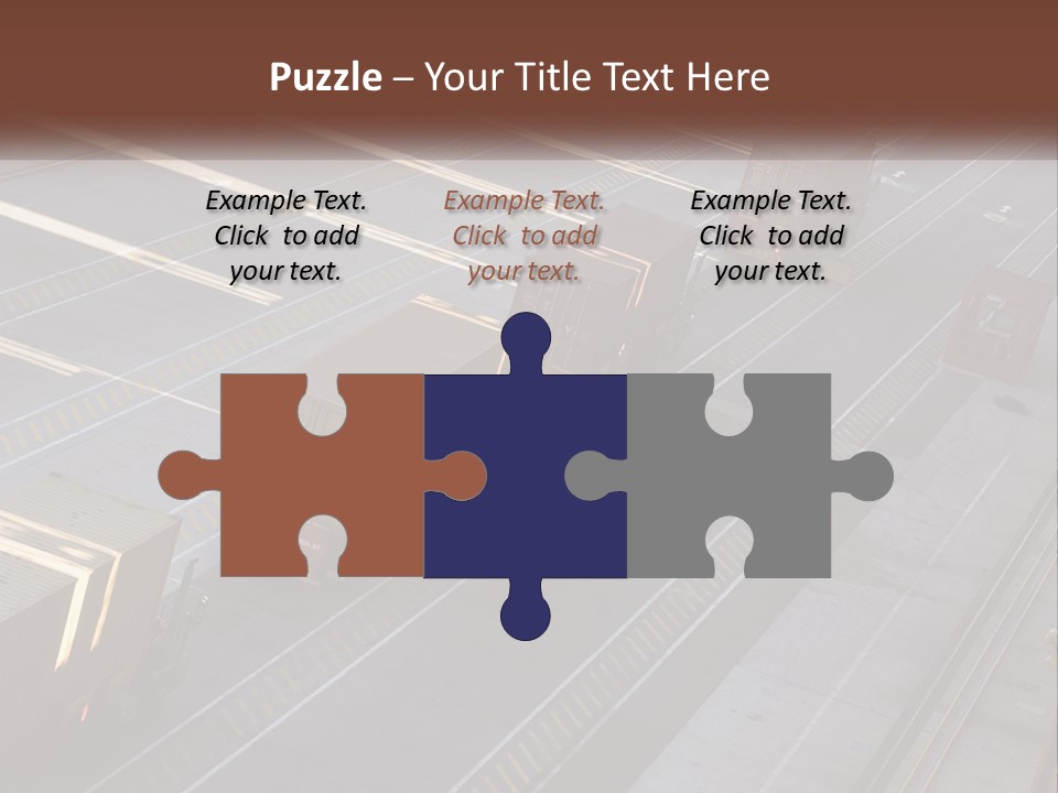 Containers In The Port PowerPoint Template