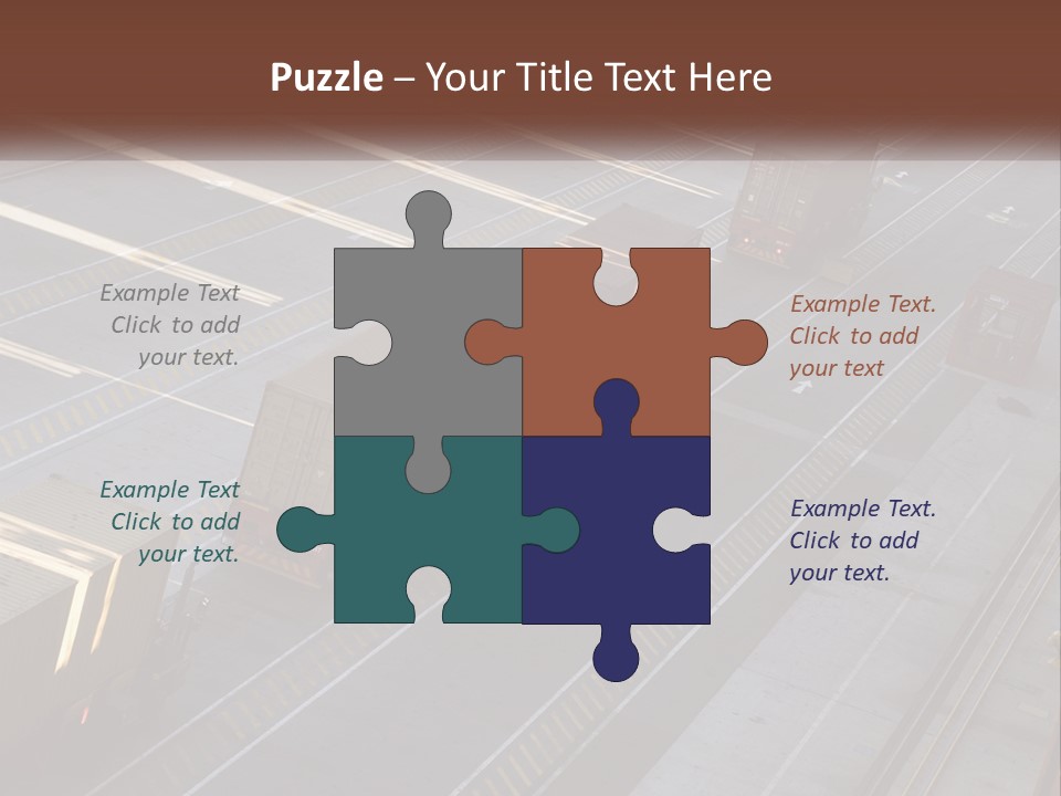 Containers In The Port PowerPoint Template