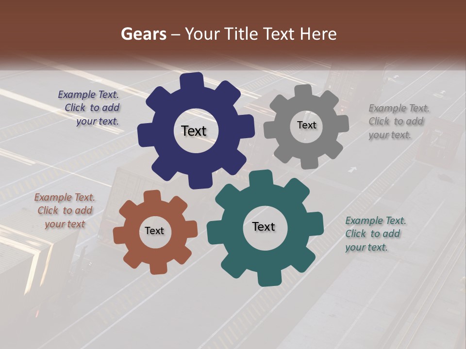 Containers In The Port PowerPoint Template