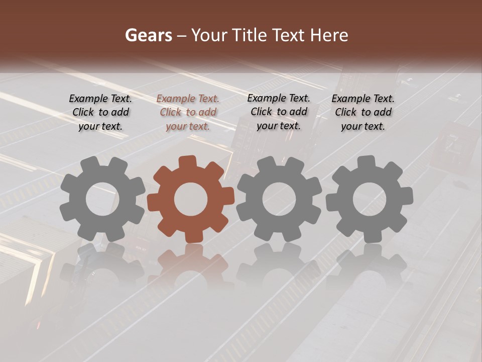 Containers In The Port PowerPoint Template