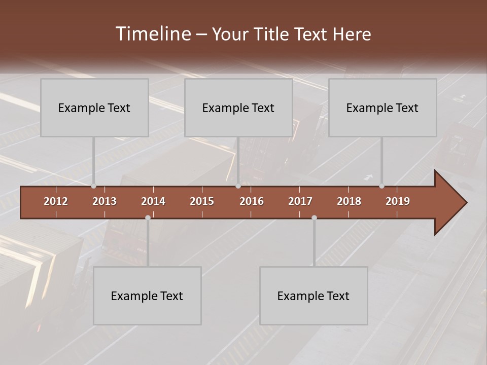 Containers In The Port PowerPoint Template