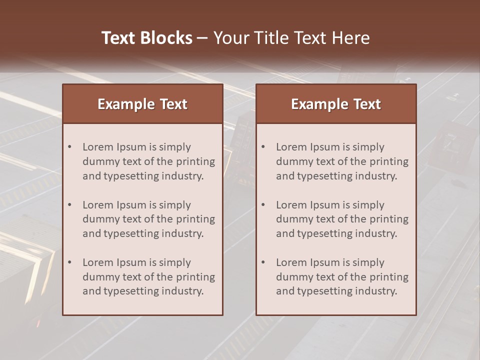 Containers In The Port PowerPoint Template