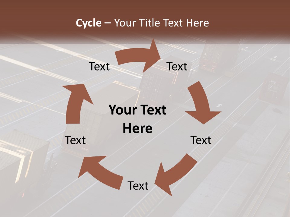 Containers In The Port PowerPoint Template