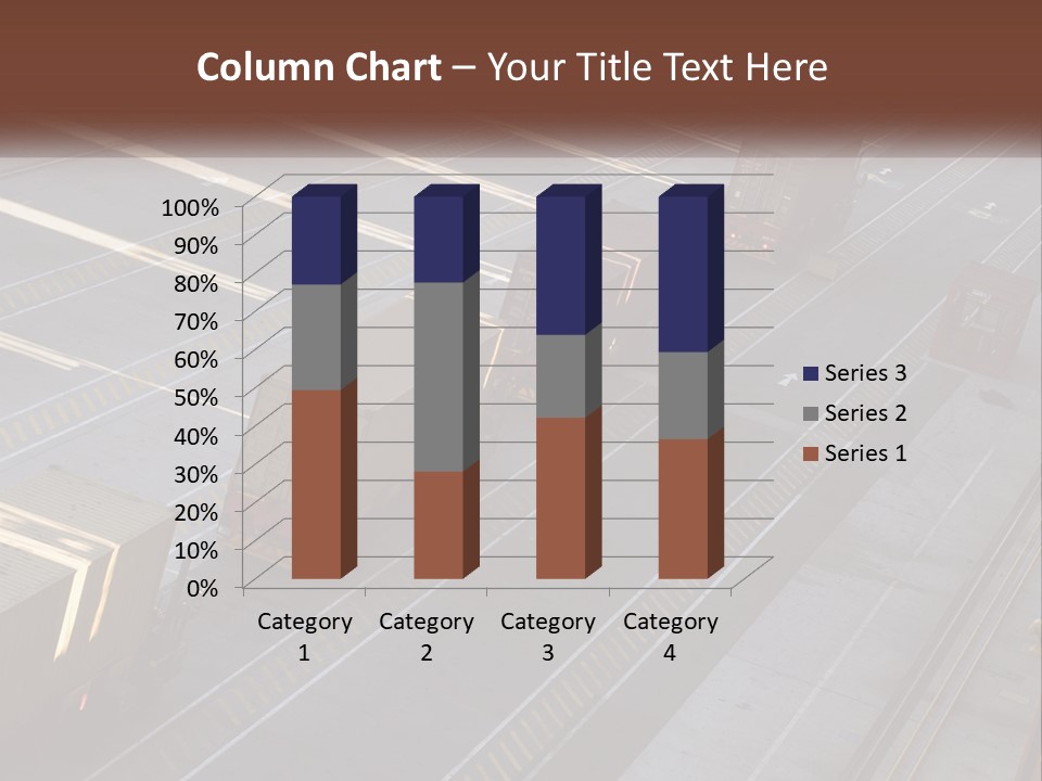 Containers In The Port PowerPoint Template