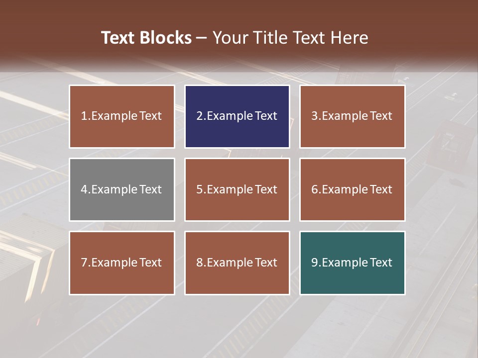 Containers In The Port PowerPoint Template