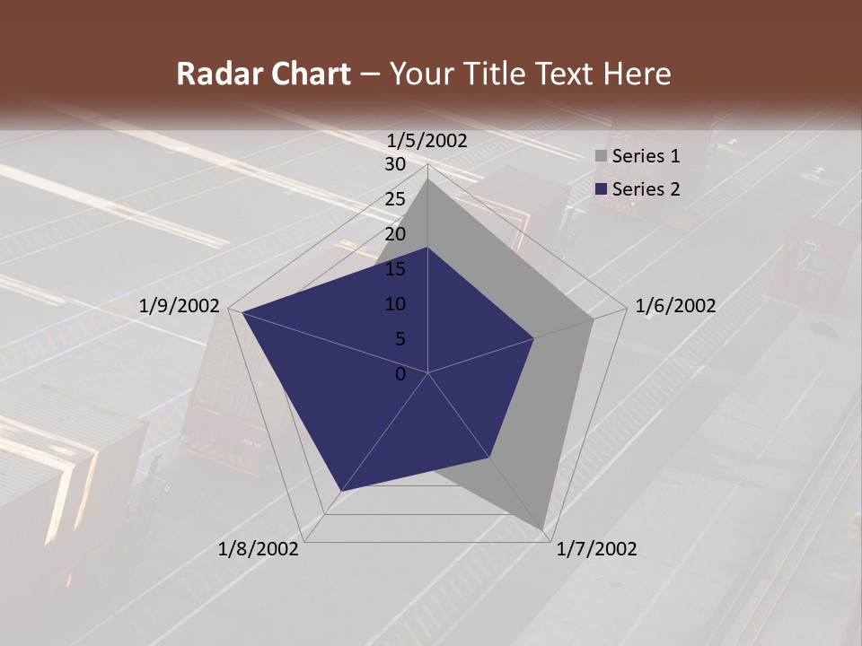 Containers In The Port PowerPoint Template