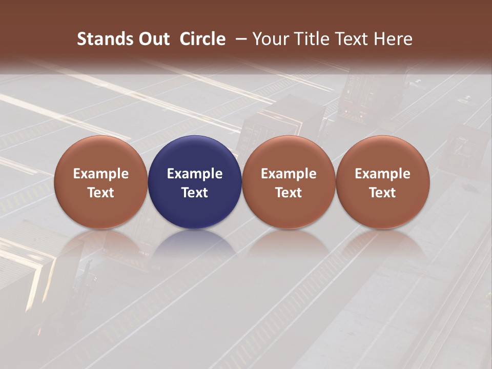 Containers In The Port PowerPoint Template