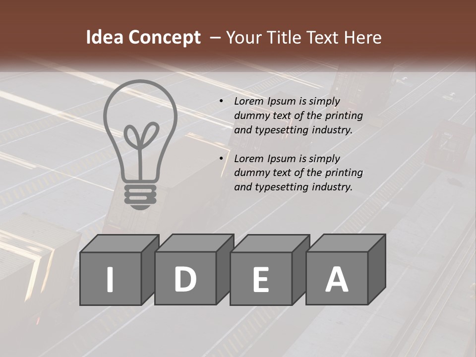 Containers In The Port PowerPoint Template