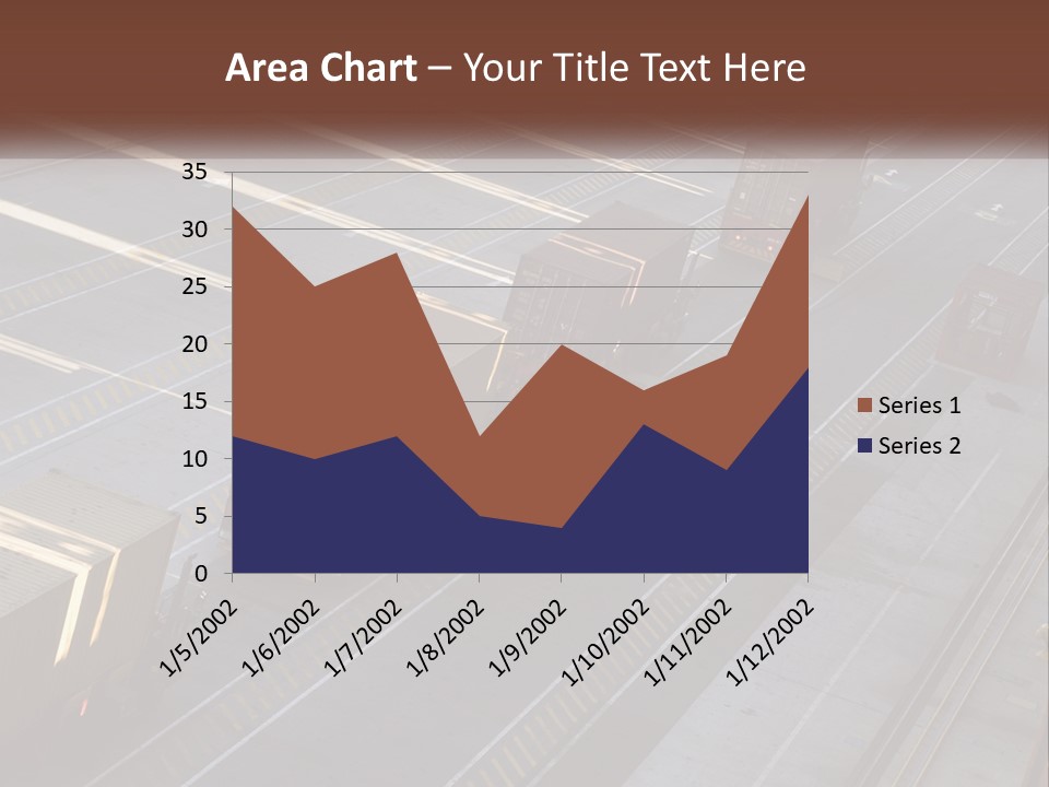 Containers In The Port PowerPoint Template