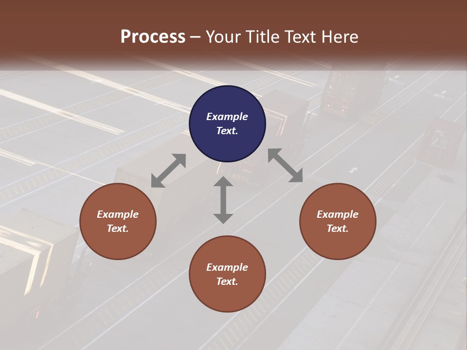 Containers In The Port PowerPoint Template