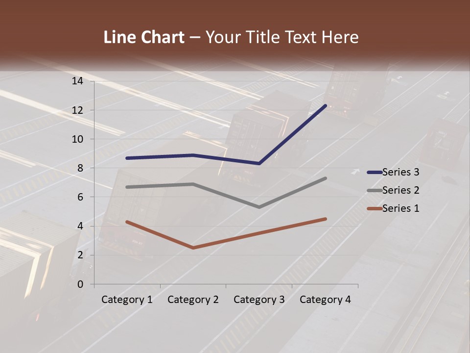 Containers In The Port PowerPoint Template