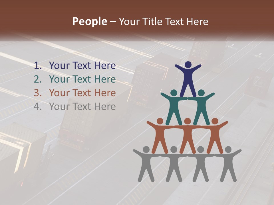 Containers In The Port PowerPoint Template