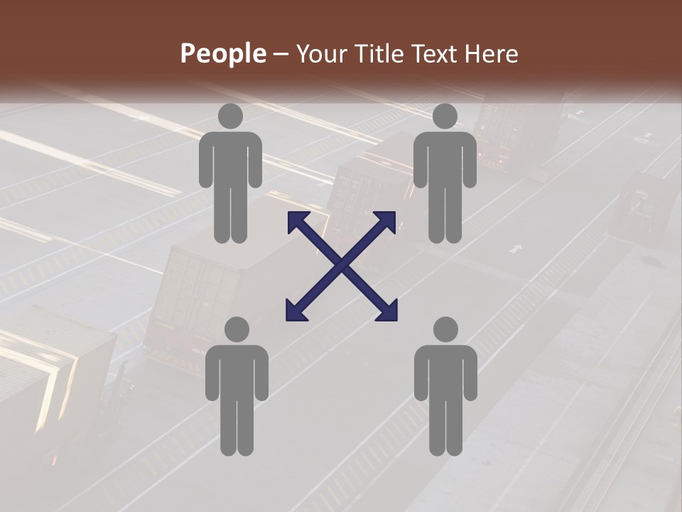 Containers In The Port PowerPoint Template