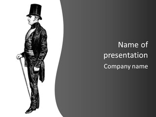 Man In A Hat PowerPoint Template