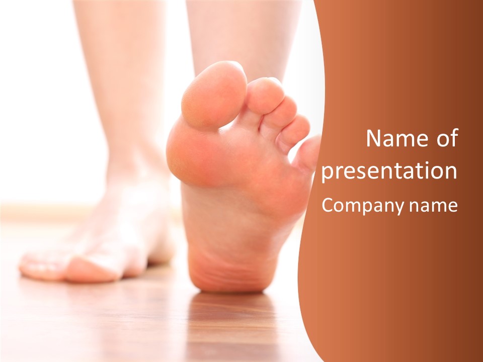 Foot Without Fungus PowerPoint Template