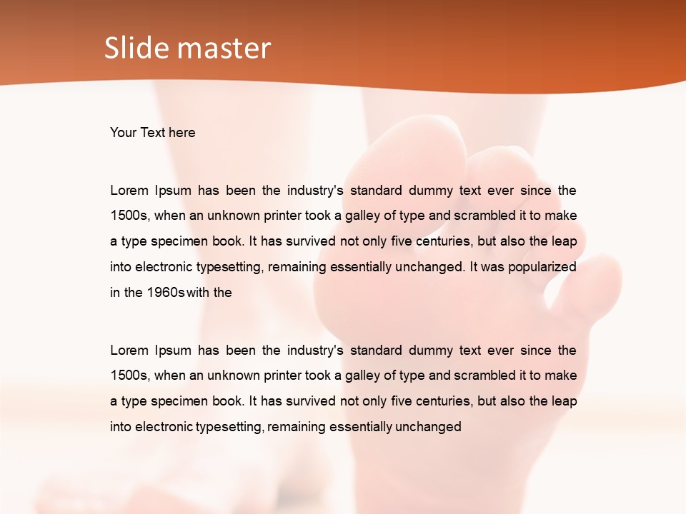 Foot Without Fungus PowerPoint Template