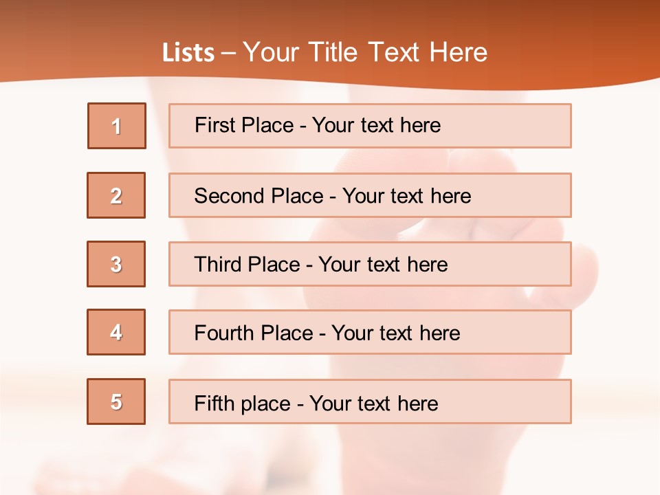 Foot Without Fungus PowerPoint Template