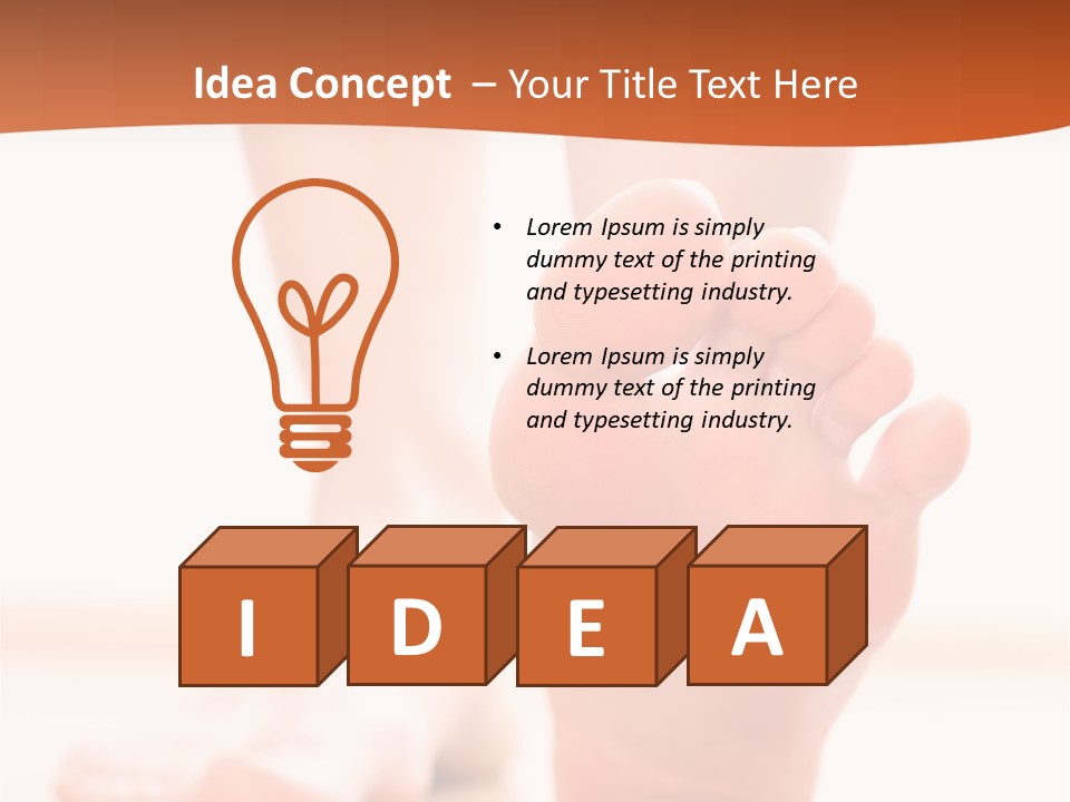 Foot Without Fungus PowerPoint Template