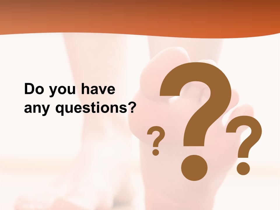 Foot Without Fungus PowerPoint Template