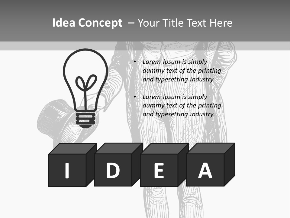 Man With Hat PowerPoint Template