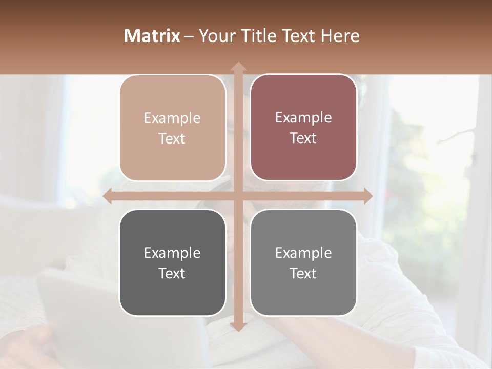 Man With A Tablet PowerPoint Template