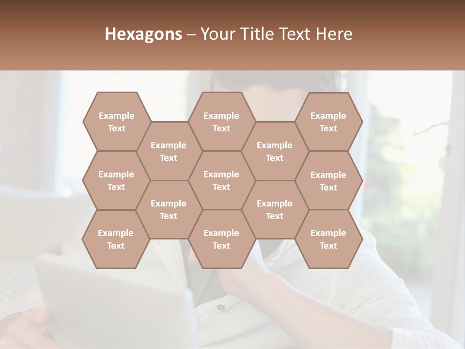 Man With A Tablet PowerPoint Template