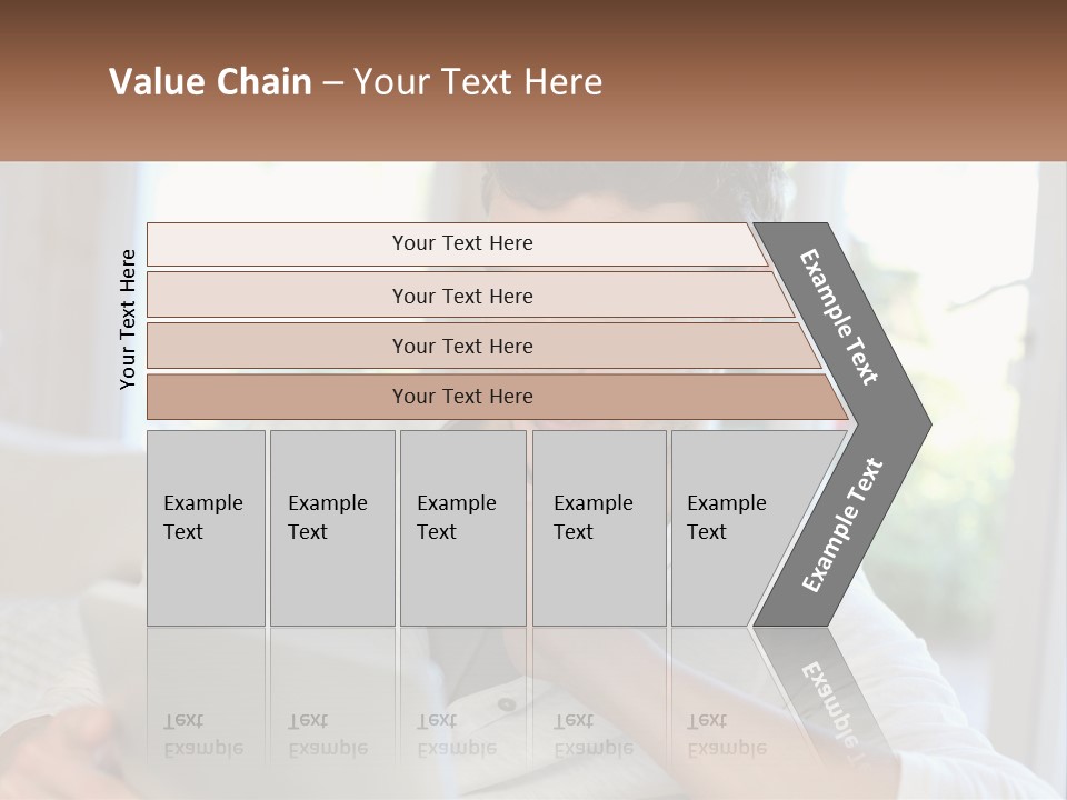 Man With A Tablet PowerPoint Template