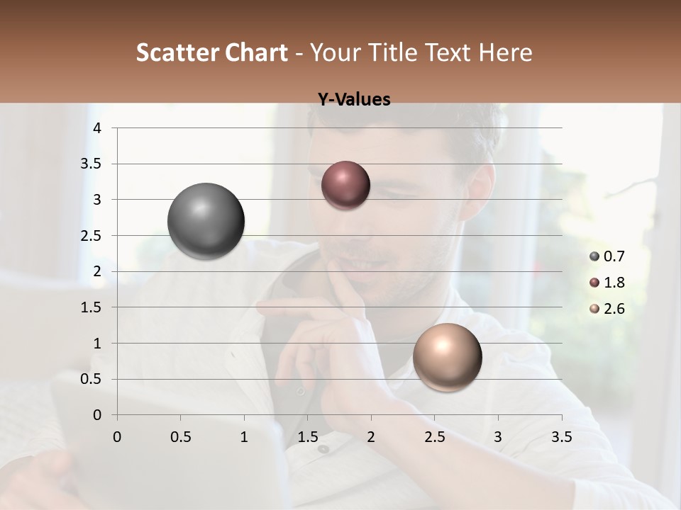 Man With A Tablet PowerPoint Template
