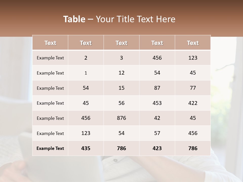 Man With A Tablet PowerPoint Template
